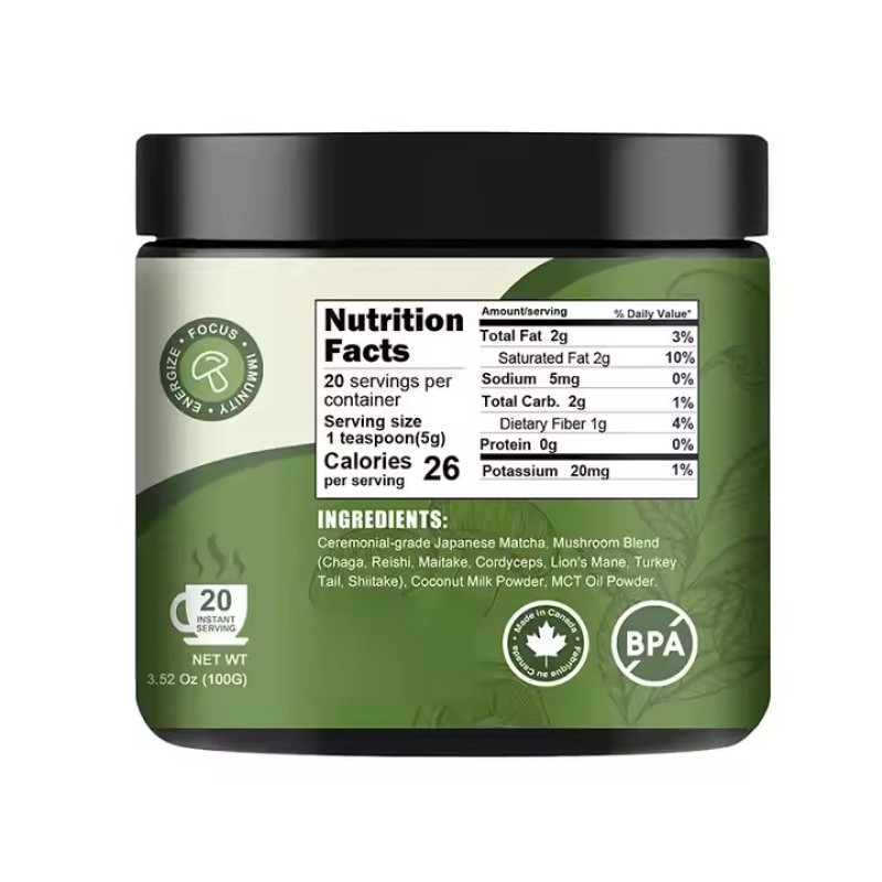 Organic Lion's Mane Instant Coffee Extract Powder Health Herbal Black Sugar-Free Concentration Boost Vitamins for Adults