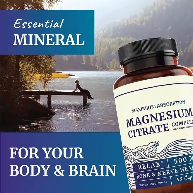 Magnesium Citrate Capsules with Zinc Supplement Bone Heart and Joint Support Heart Health Bone Development