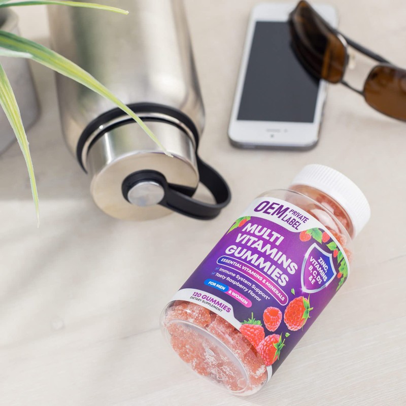 Premium Women's Multivitamin Gummies with Calcium, Vitamins C, D3, E, K, B12, Iron, and Minerals for Skin and Hair Health