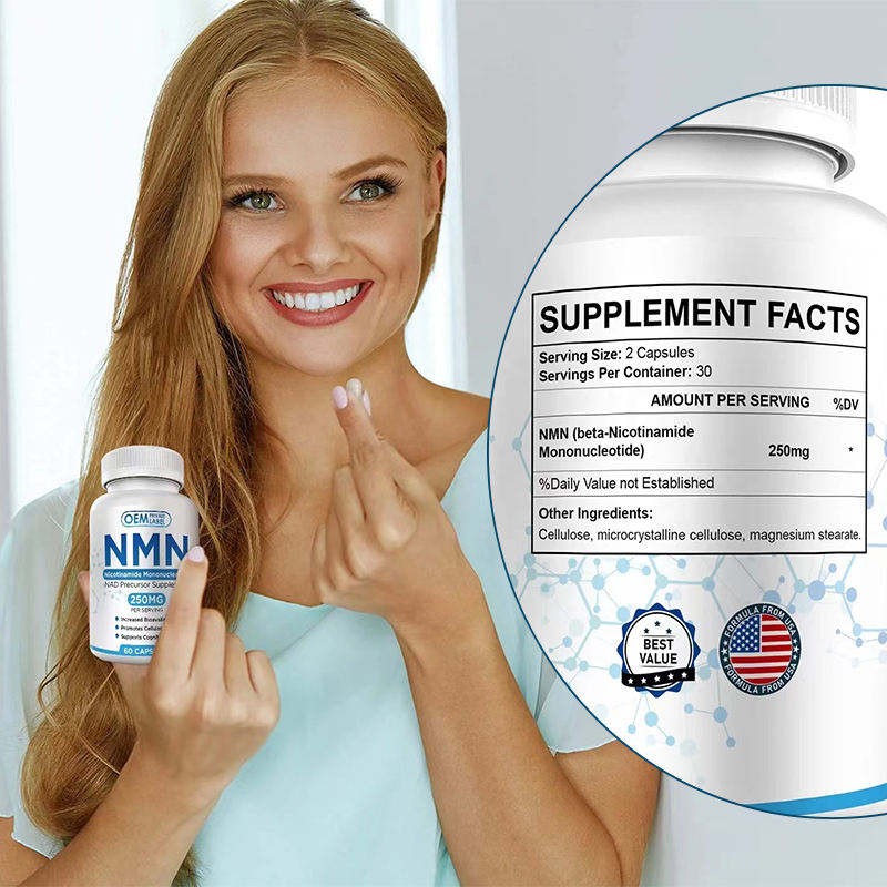 Niacinamide Mononucleotide Anti-Aging Capsules Enhanced Bioavailability Supports Cell Health Collagen Beauty Product for Adults