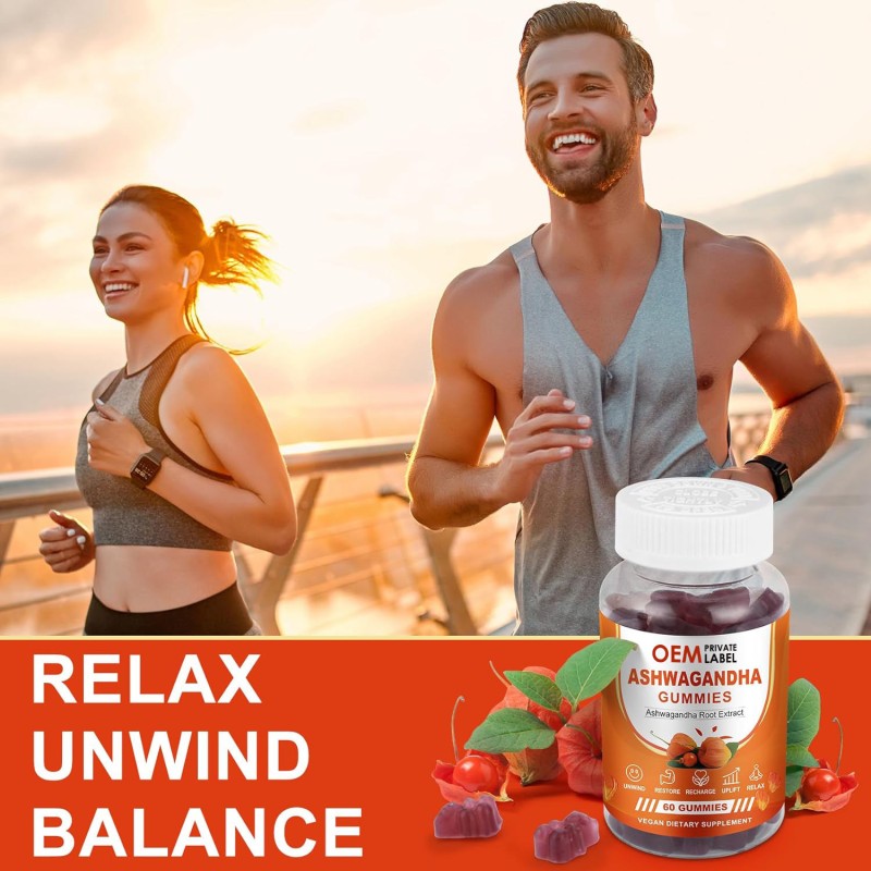 OEM Halal Vegan Sleep Aid Gummies with Ashwagandha Extract for Stress Relief and Better Sleep - Wholesale for Adults