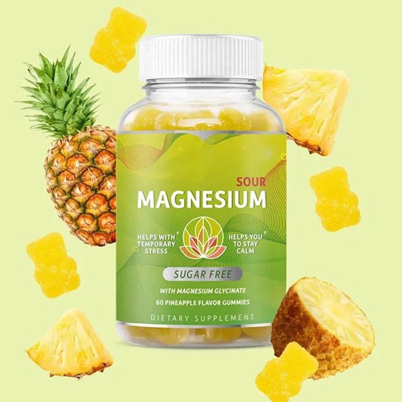 Calcium Magnesium Glycinate Gummies with Multi Vitamins for Relaxation and Bone Support 60 Gummies