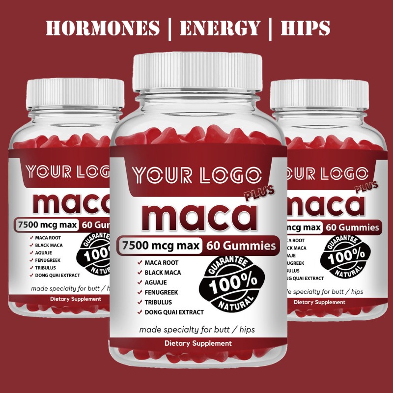 Black Maca Plus Gummies - Boost Energy & Stamina, Natural , Delicious Berry Flavor