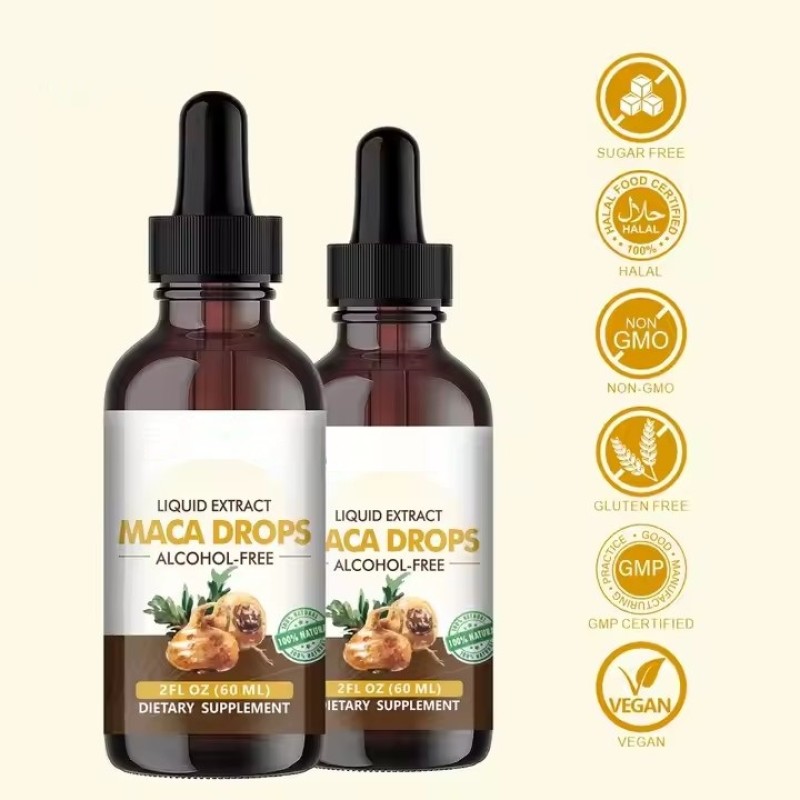 Natural Plant Herbal Extracts to Enhance Men's Endurance and Energy to Improve Sex Oral Liquid Maca Root Drops