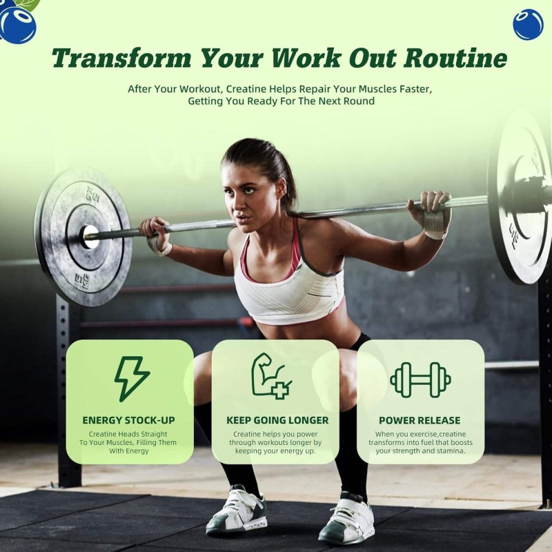 OEM Vegan Sugar-Free Creatine Monohydrate Gummies 5g for Energy Boost and Muscle Strength