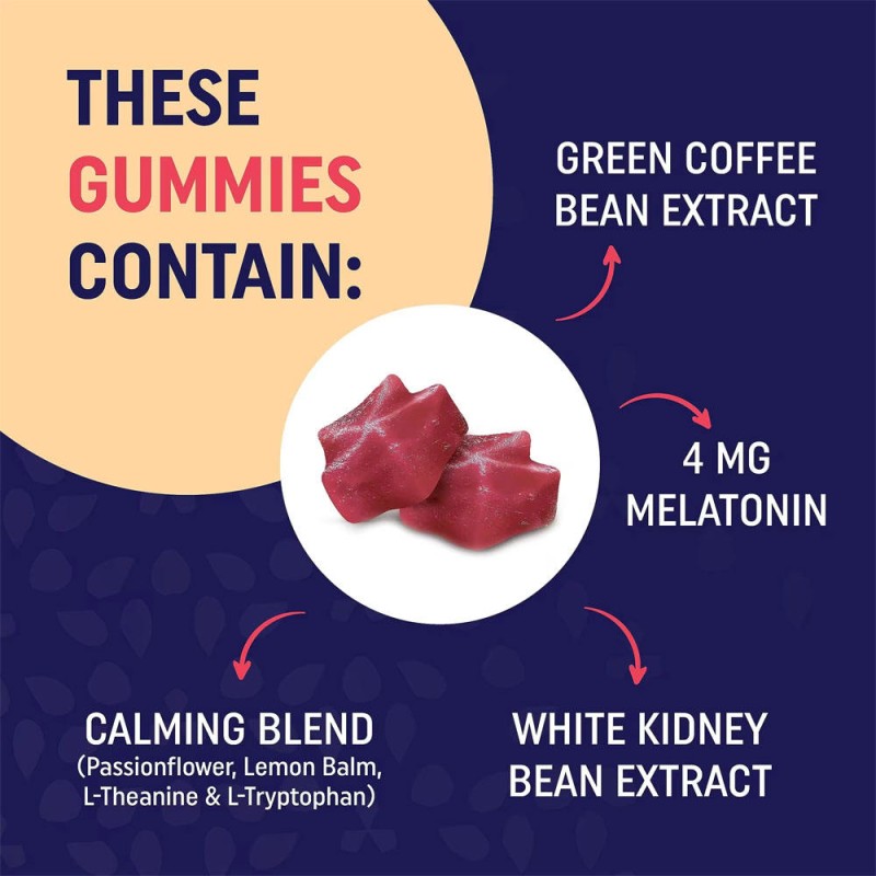 Sugar-Free Night Time Fat Burner Gummies with Melatonin Sleep Support Appetite Control for Pregnant Women Powder Dosage Form