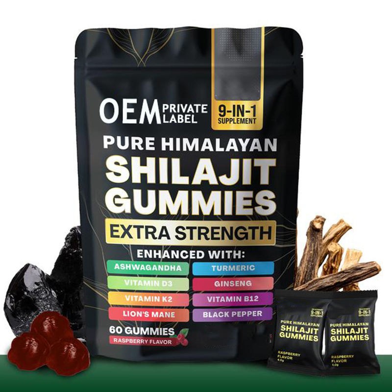9-in-1 Shilajit Gummies with Ashwagandha & Vitamin D3 - Turmeric Ginseng Complex for Energy & Immunity