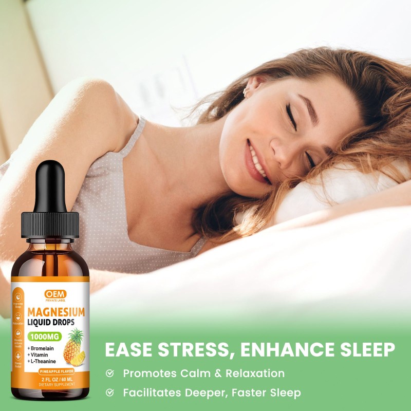 Magnesium Citrate Liquid Drops - Nerve & Muscle Support Supplement for Calm & Relaxation