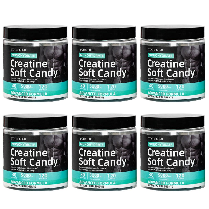 Health Care Creatine Monohydrate Gummies 5g Pre Workout Vegan Private Label for Muscle Strength and Athletic Performance