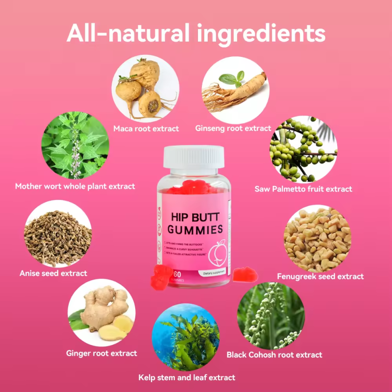 OEM/ODM BBL Gummies for Bigger Hips & Butt Enhancement - Maca Pills Supplement for Natural Curves & Body Shaping
