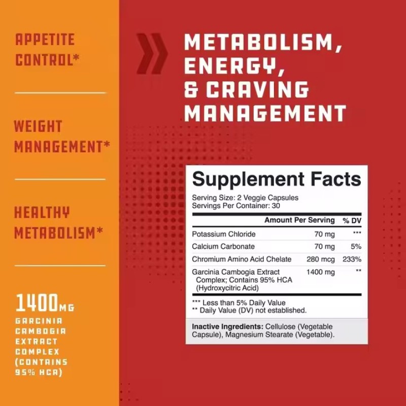 New Arrival 8550 mg Premium Garcinia Cambogia and Green Tea Capsules Adult Immune Support Supplement for Keto and Weight Loss