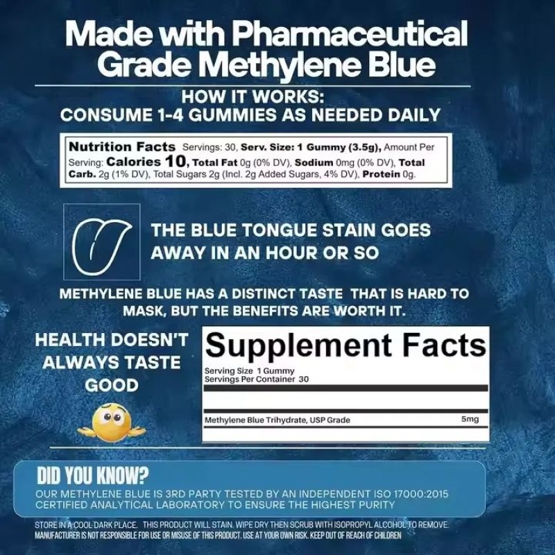 Supplement Energy Brain Health Fuel Memory Focus Anti-Aging Gummy Cell Energy Vegan and Gluten-free