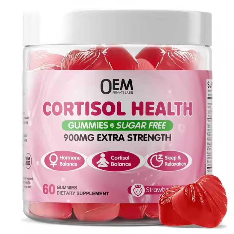 OEM Cortisol Gummies 15 in 1 Cortisol Supplements for Women Sugar Free Ashwagandha Magnesium Folate B12 for Hormone Balance