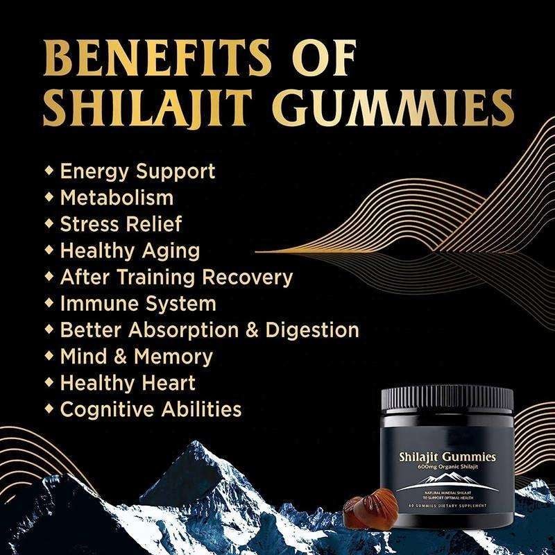 Hot Sale Vegan Shilajit Soft Candies - Chaga Ashwagandha Infused Vitamin Supplement for Immunity
