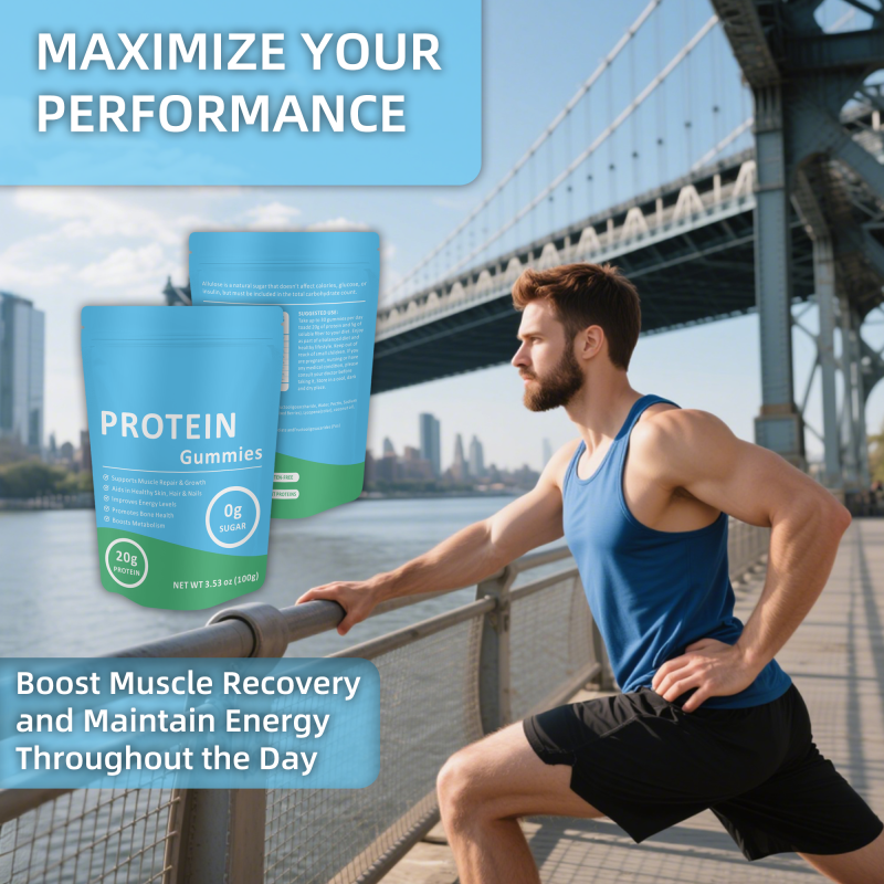 Custom Vegan Protein Gummies Plant-Based Sugar-Free Nutrition Powder Sports Fuel for Adults Not for Pregnant Women