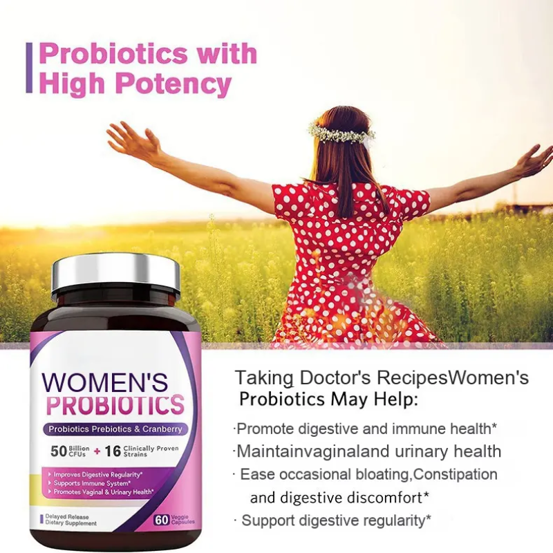 Women's Probiotics & Prebiotics Capsules Boosts Immune System, Enhances Urinary Health, Supports Digestive & Vaginal Flora