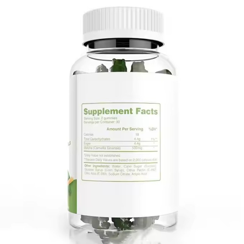 OEM Matcha Green Tea Extract Gummy Dietary Supplements Weight Gain Organic Matcha Green Tea Gummies