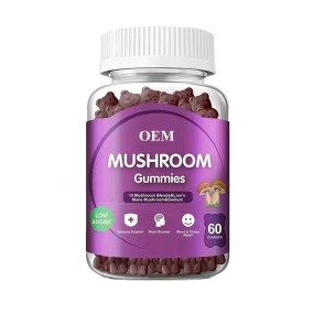 Private Label Brain Booster Mushroom Gummies for Focus Memory and Clarity with Lions Mane Cordyceps