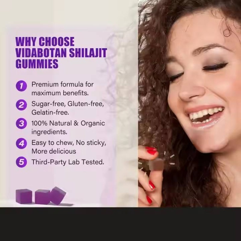 Shilajit Gummies with Fulvic Acid & Lions Mane - Pure Himalayan Supplements