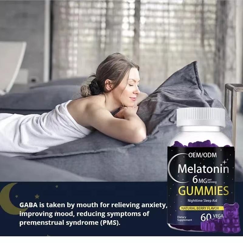 Organic Melatonin 5mg & Vitamin B6 Bear Gummies: Sugar-Free Sleep Aid for Faster Sleep Onset & Deeper Rest in Stressed Adults