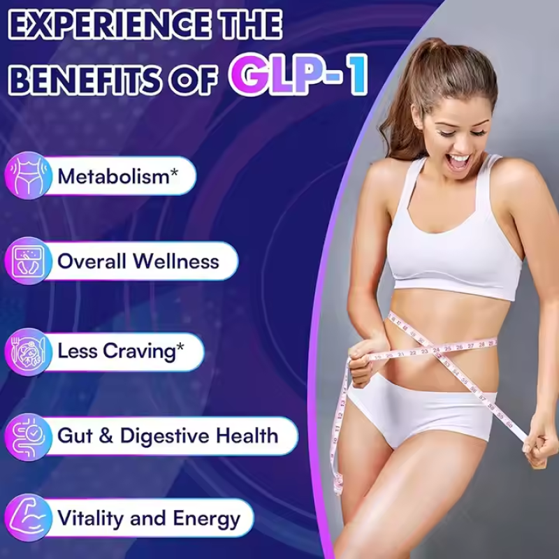 Natural GLP-1 Support Capsules - Hops & Green Tea Extract, Appetite Control & Metabolism Boost for Adults
