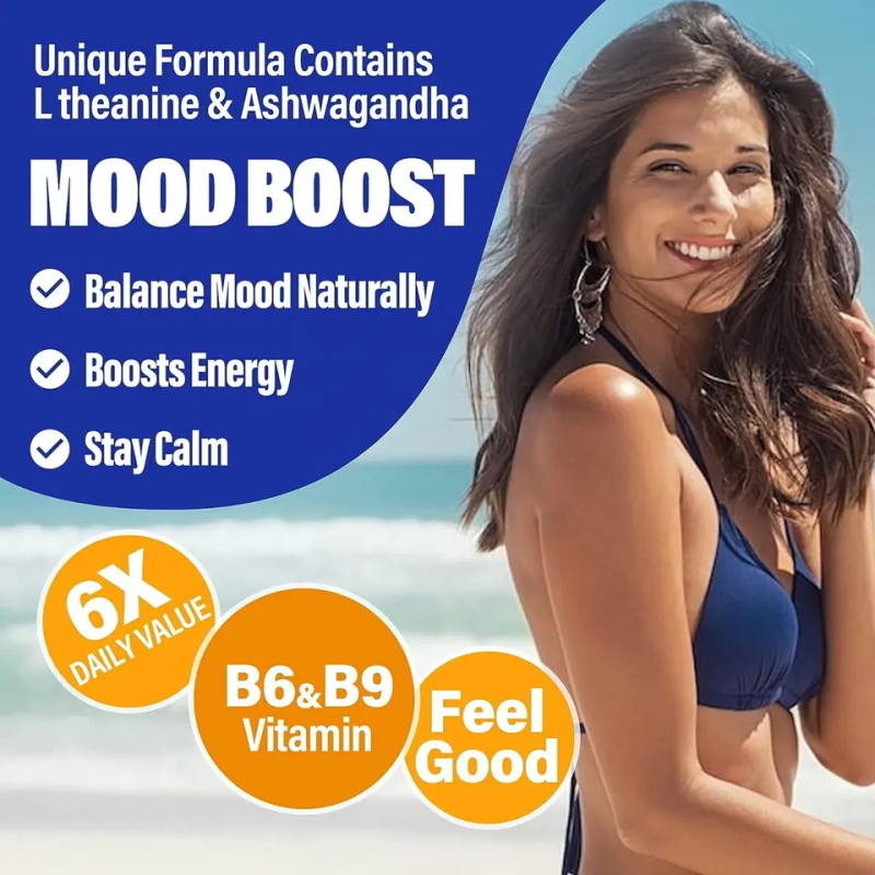 L Tyrosine L Theanine Ashwagandha Gummies for Stress Relief Mood Support Focus Boost Adults & Students Dietary Supplement