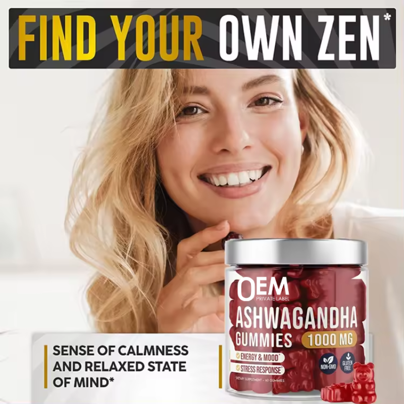 Organic Ashwagandha Gummies for Energy Boost, Sleep Improvement, Stress Relief & Mood Enhancement