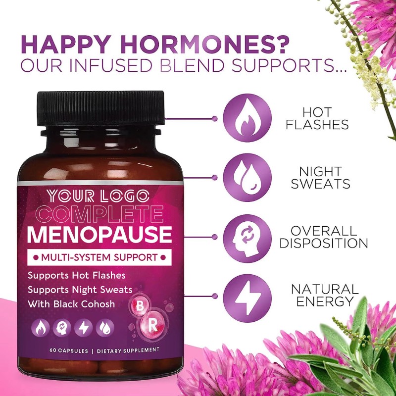Natural Dong Quai Root Menopause Capsules: Hormone Balance, Hot Flash Relief & Mood Support Supplement for Menopausal Women