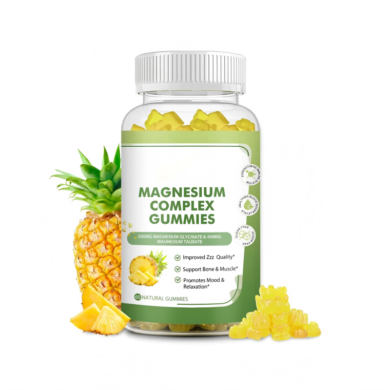 Magnesium Complex Gummies Magnesium Citrate L-Theanine Magnesium Glycinate Supplements for Relax Multivitamin Supplement