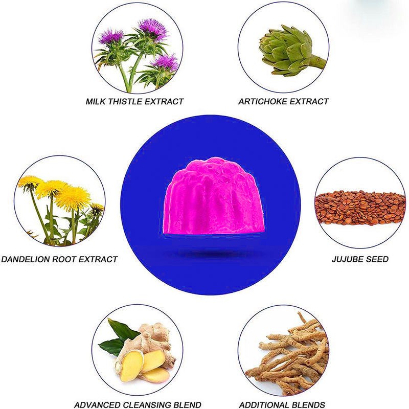 Organic Liver Detox Gummies | Probiotic Supplement for Digestive Health | Milk Thistle Fiber Gummies for Adults