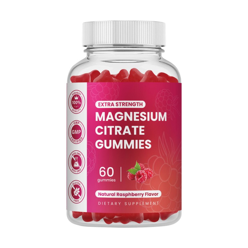 Magnesium Glycinate Gummies - Bear Shaped Dietary Supplement - 60 Pieces