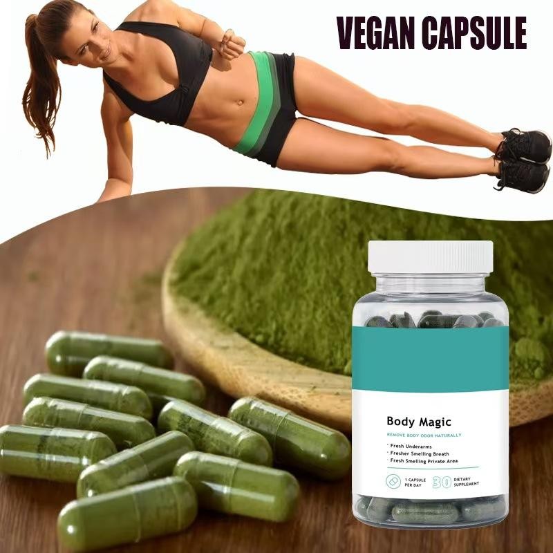 Body Magic Chlorophyll Capsules - Natural Body Odor Removal, Fresh Breath & Underarms