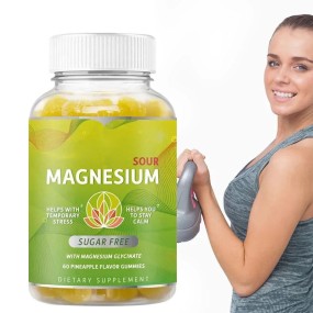 Calcium Magnesium Glycinate Gummies with Multi Vitamins for Relaxation and Bone Support 60 Gummies