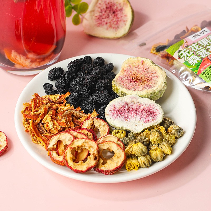 OEM Individual Bags Packing Fresh Fruit Tea Hot Tea Black Tea Rock Sugar No Additives