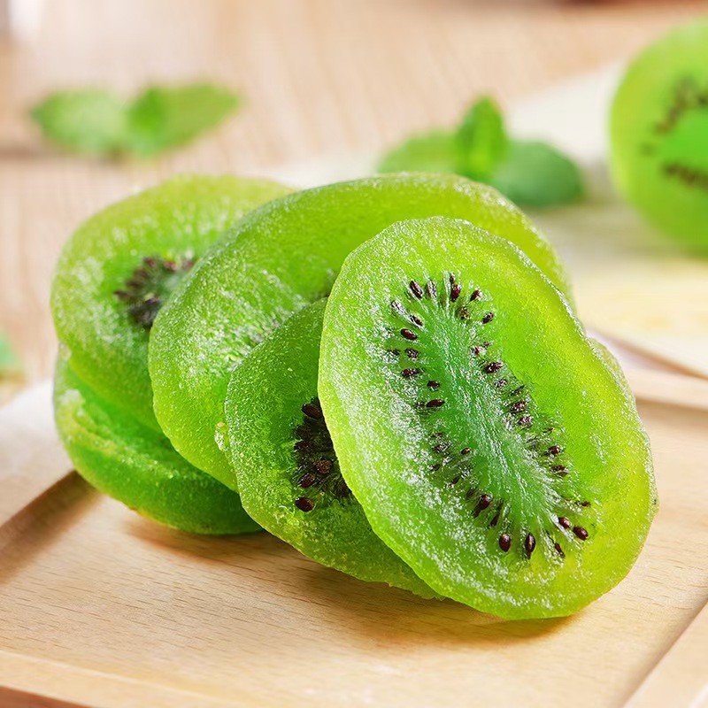 Factory Direct Sale Hot Selling Dried Green Kiwi Snack Wonderful Preserved Whole Sliced Fruit Bulk Wholesales