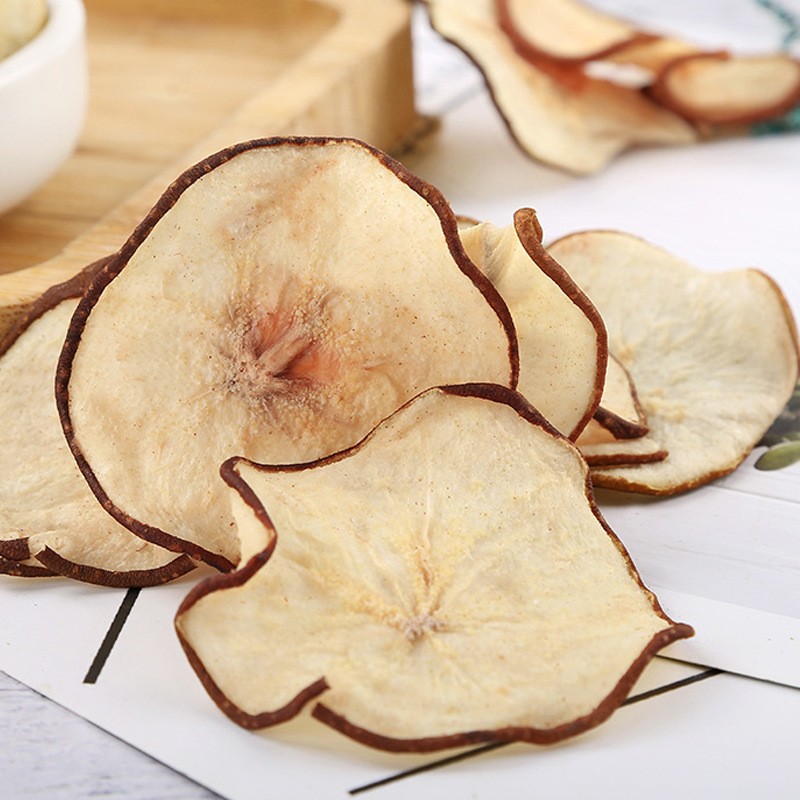 China Factory Direct Healthy Sweet Dried Snow Pear Slices Wholesales Dry Processed Bulk Packaged Tea Preserved Fruit Dehydrated