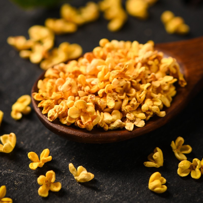 Guangxi Guilin Flavor Sulfur-Free Microwave Dehydrated Freeze-Dried Golden Osmanthus Blooming Tea for Wholesale