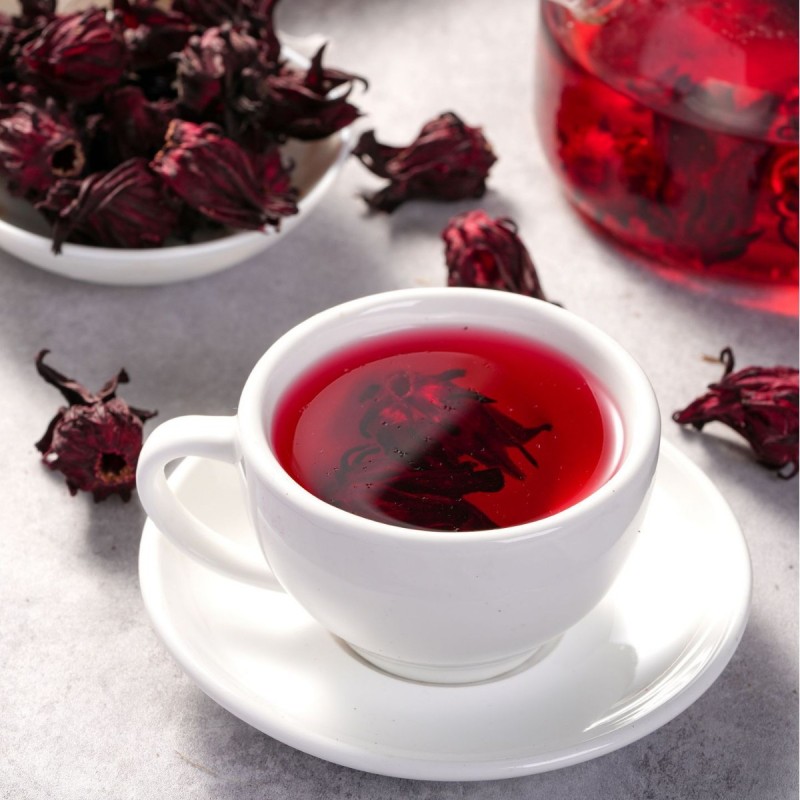 Hot Selling Organic Bulk Dried Hibiscus Flowers Roselle Specialty Health Blooming Herbal Tea Hibiscus Loose Tea Bottle Packaging