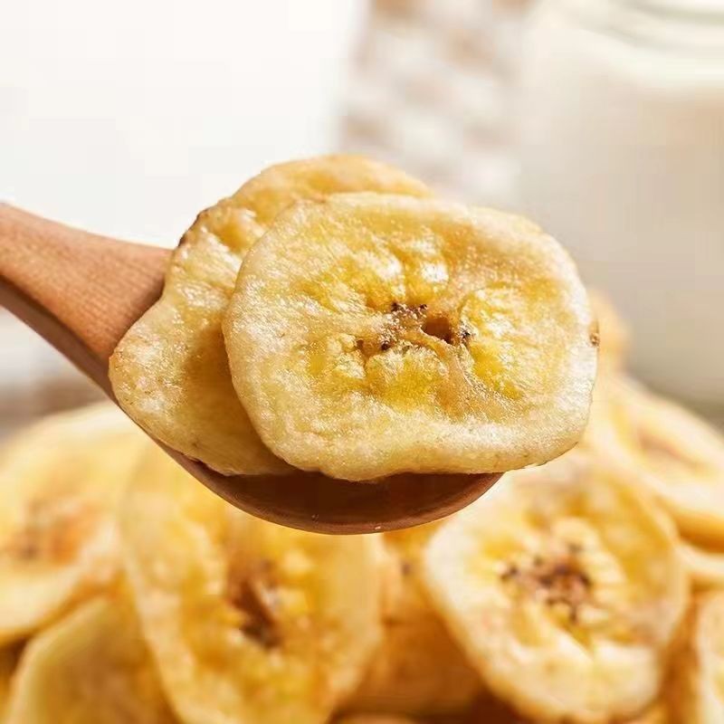 High Quality China Dried Banana Chips Oven-Dried Sweet Banana Slices in Bulk Packaging Freeze-Dried Fruit with Natural Taste