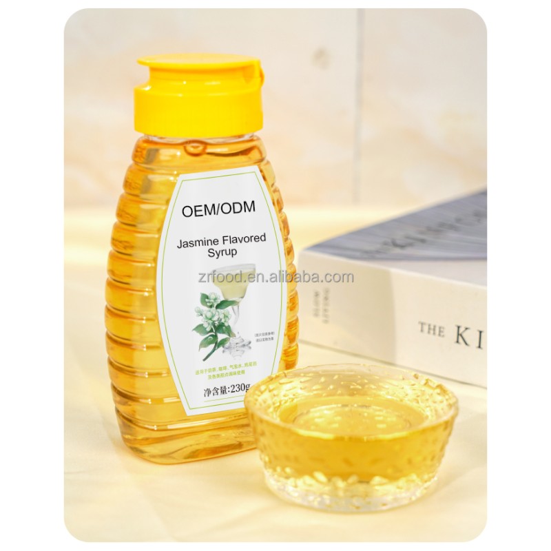Private Label China Popular Concentrated Fruit Syrup Jasmine Flavor Sugar Syrup for Cocktail Fruit Tea Supply