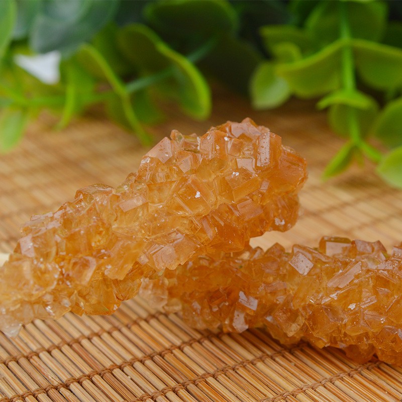 Classic Rock Candy Sticks Individually Wrapped Sugar Rock Crystal Lollipops Brown Sugar Sticks