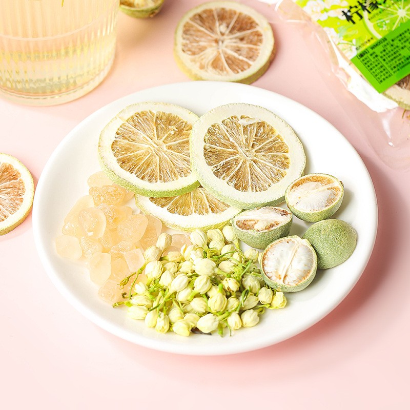 Factory Price Natural Green Lime Lemon Preserved Plum Tea Mixed Flower Tea Healthy Herbal Chinese Tea