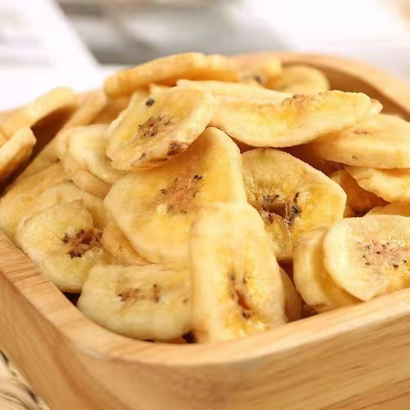 High Quality China Dried Banana Chips Oven-Dried Sweet Banana Slices in Bulk Packaging Freeze-Dried Fruit with Natural Taste