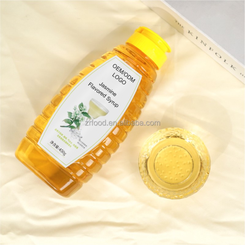 Private Label China Popular Concentrated Fruit Syrup Jasmine Flavor Sugar Syrup for Cocktail Fruit Tea Supply