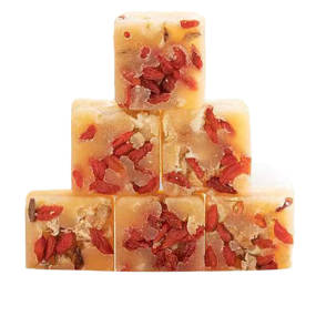 Goji Berry and Pear Honey Rock Sugar Tea 8.81 oz Bagged Slimming Flower Tea with Sydney Sugar Cubes Freshly Processed