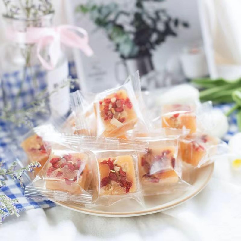 Goji Berry and Pear Honey Rock Sugar Tea 8.81 oz Bagged Slimming Flower Tea with Sydney Sugar Cubes Freshly Processed