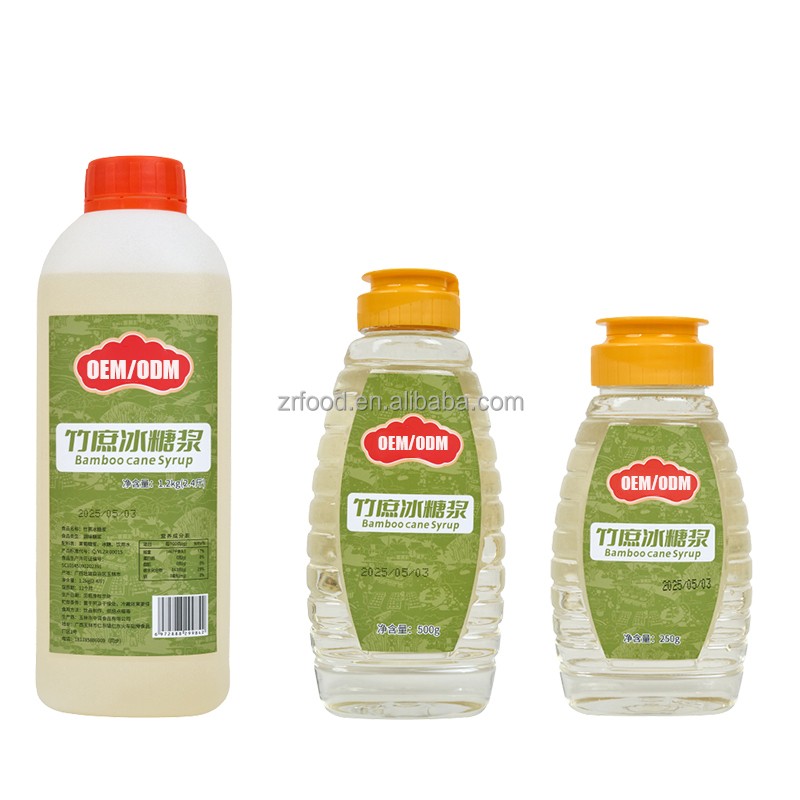 China Sugar Making Factory Supply Bamboo Cane Rock Sugar Syrup 1200ml for Private Label