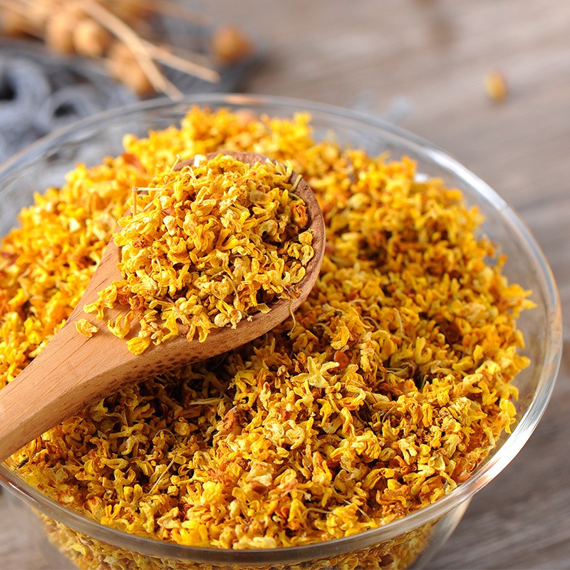 Sulfur-Free Osmanthus Guilin Flavor Tea Microwave Dehydrated Freeze-Dried Golden Fragrant Tea for Wholesale Bulk Packaging