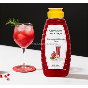 OEM/ODM Service Good Quality Pomegranate Flavored Syrup Cane Sugar Syrup for Cocktail Fruit Tea
