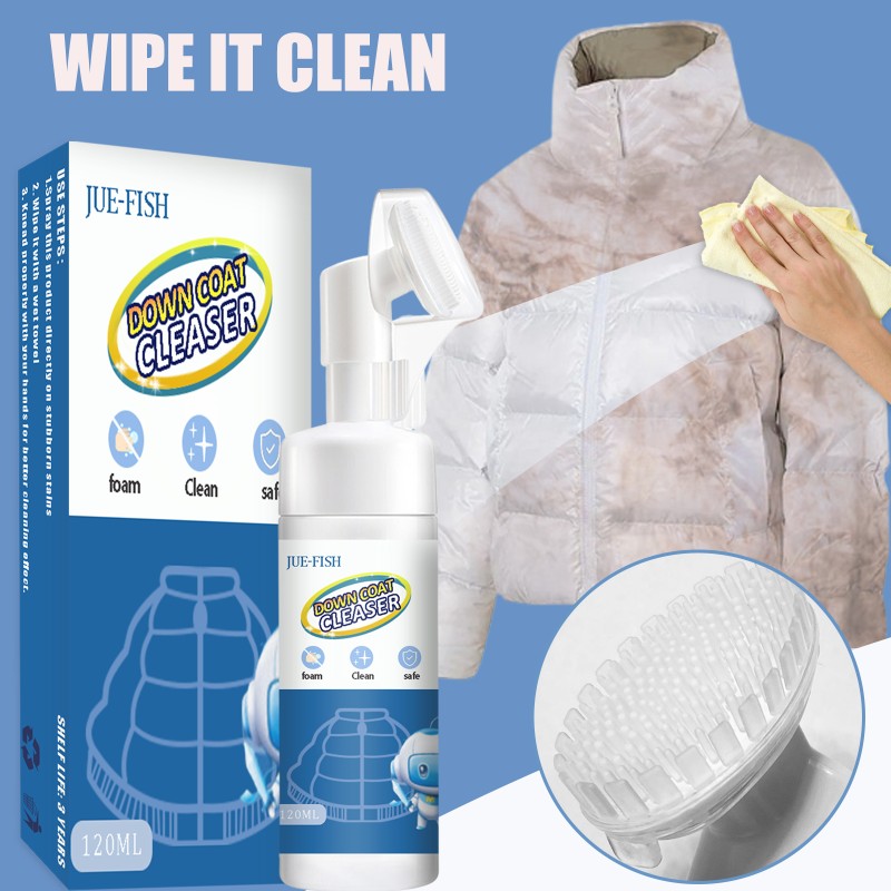 Dry Cleaning Foam Factory - Waterless Down Jacket Coat Cleaner Autumn Winter